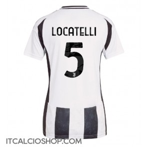 Juventus Manuel Locatelli #5 Prima Maglia Femmina 2024-25 Manica Corta